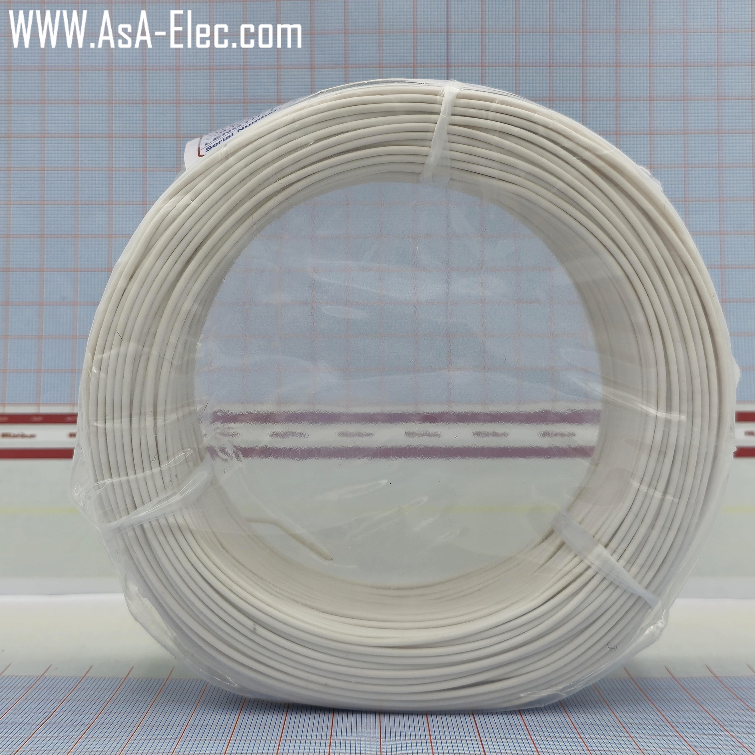 سیم افشان سفید تمام مس 0.25mm²